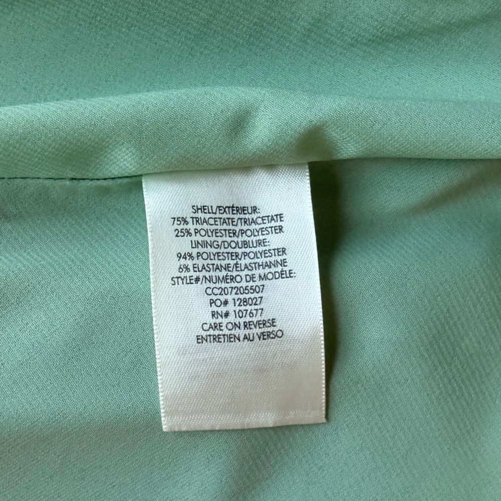 Alice + Olivia Harmony Drapey Asymmetrical Midi Cowl Slip Dress in Light Sage - Picture 13 of 15